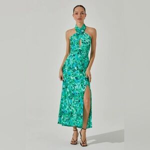 ASTR Marisa Halter Neck Midi Dress Size Small